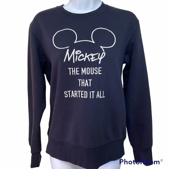 Uniqlo Tops - Uniqlo Adult XS Mickey Mouse That Started It All Navy Sweatshirt Disney Colab.